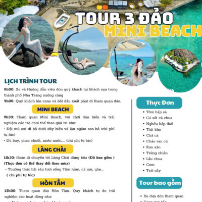 Tour 3 Đảo Vip Mini Beach